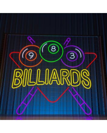 Enhance Your Billiard Room, Pub, or Man Cave with Billiard Game LED Sign - Custom Billiard Neon Light Decor Perfect for Entertainment Spaces.