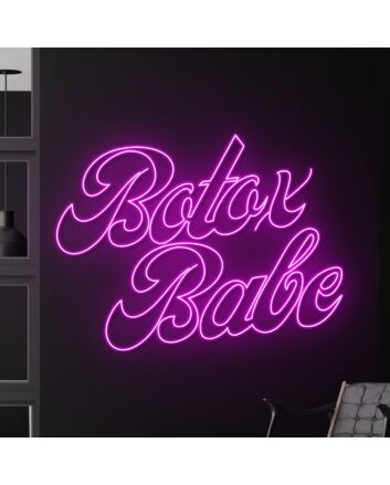 Elevate Your Beauty Salon, Boutique, or Bachelorette Party Ambiance with Botox Babe Led Neon Sign Custom Botox Babe Quote Neon Led Sign.