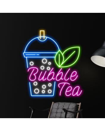 Add a Spark to Your Space: Bubble Tea Led Neon Sign Bubble Tea Led Sign Bubble Tea Coffee Wall Decor for Bars, Cafes, and Home Kitchens