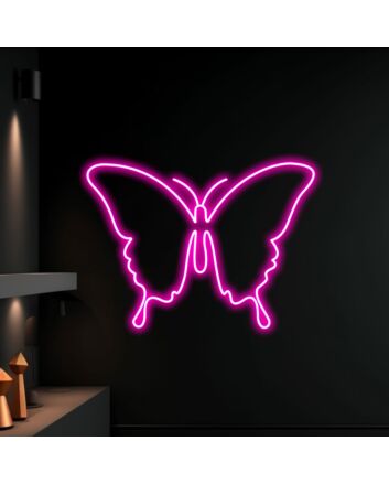 Brighten Up Your Space: Butterfly Led Sign Neon Light for Restaurant, Bar, Home and Wedding Decor.