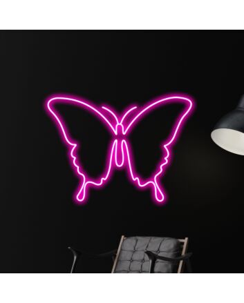 Brighten Up Your Space: Butterfly Led Sign Neon Light for Restaurant, Bar, Home and Wedding Decor.