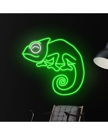 Transform Your Space: Chameleon Led Sign for Vibrant Home Decor, Playful Kid&#039;s Rooms, and Unforgettable Party Ambiance.
