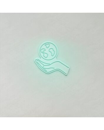 Holding The Earth LED Sign