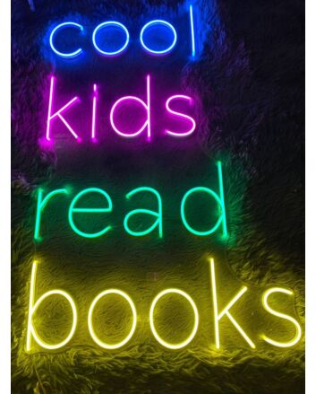 Brighten Your Reading Nook and Celebrate Literacy in Style with the Cool Kid Read Book Led Neon Sign - Perfect for Bedrooms, Libraries, and Book-Themed Events.
