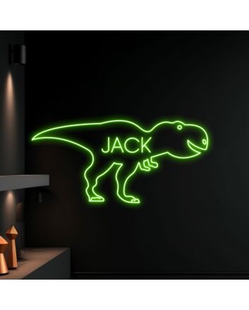 Brighten Your Child&#039;s Bedroom and Playtime with the Dinosaur Led Sign - Perfect for Kid&#039;s Room Decor and Fun-Filled Parties.
