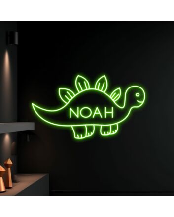 Brighten Up Your Child&#039;s Space: Dinosaur LED Sign Custom Name Neon Light for Kid&#039;s Room, Playroom, and Birthday Celebrations