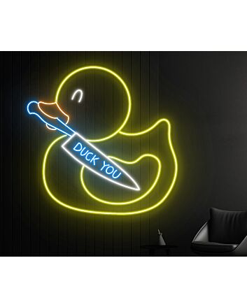 Brighten Your Festivities: The Duck You Led Neon Sign for Christmas, Perfect for Home, Bars, and Office Celebrations.