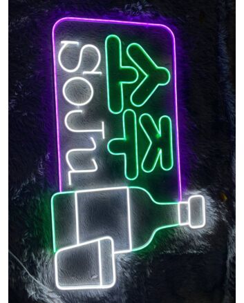 Brighten Your Bar, Office, or Home with the Enjoy Life Drink Soju Logo Led Neon Sign – Perfect for Creating a Lively Atmosphere at Parties &amp; Weddings!