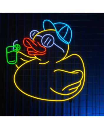 Brighten Up Your Bar, Home, or Next Event with the Quirky Funny Duck Drink Cocktail LED Neon Sign, Perfect for Adding a Splash of Fun to Any Setting.