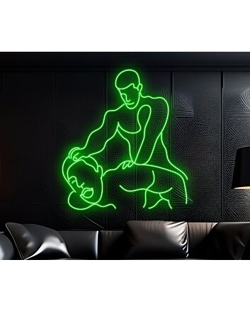 Brighten Your Bar, Wedding, or Party Ambiance with the Gay Couple Making Love Gay Club Body Hanging LED Neon Sign.