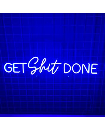 Brighten Up Your Workspace and Motivate Productivity with the Get Shit Done LED Neon Sign for Office, Home Office, and Creative Studio Spaces.