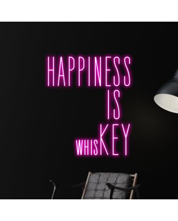Brighten Your Bar, Home, and Celebrations with the Happiness Is Whiskey Led Neon Sign - Perfect for Whiskey and Wine Connoisseurs.