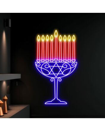 Brighten Up Your Festive Celebrations and Decor with the Happy Hanukkah Led Neon Sign – Perfect for Home, Office, or Party Ambiance.