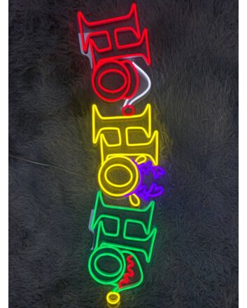 Brighten Your Holiday Season in Style: Hohoho Led Neon Sign Christmas Deco Santa Claus, Perfect for Home, Office, and Storefront Window Displays.