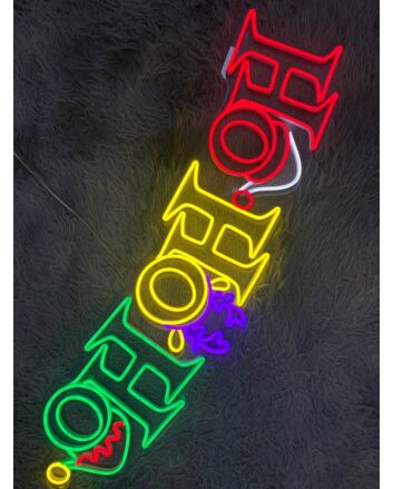 Brighten Your Holiday Season in Style: Hohoho Led Neon Sign Christmas Deco Santa Claus, Perfect for Home, Office, and Storefront Window Displays.