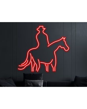 Light Up Your Western-Themed Parties and Home Decor with the Authentic Howdy Cowboy Riding Horse LED Neon Sign