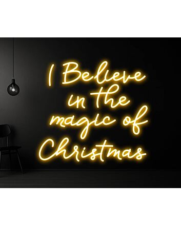 Brighten Your Holiday Spirit in Any Setting: Home, Office, or Store with the I Believe In The Magic Of Christmas Led Neon Sign Believe Neon Led Sign.