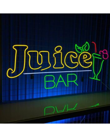Brighten Up Your Juice Bar, Home, or Special Event with the Custom Juice Bar Logo LED Neon Sign