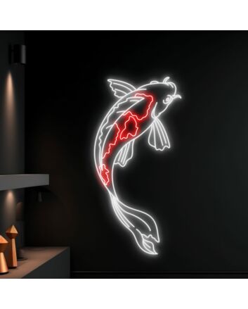 Elevate Your Space with the Koi Fish LED Sign: Perfect for Home, Restaurants, and Animal Enthusiast Events, Adding a Neon Glow to Every Occasion.