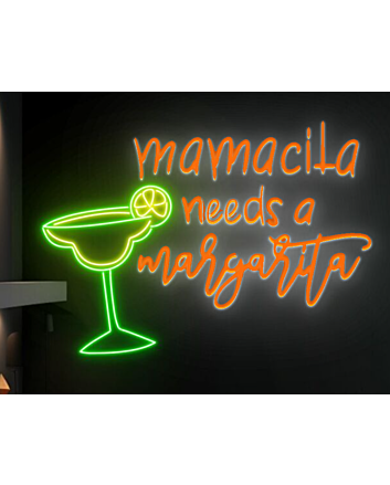 Custom Mamacita Needs A Margarita Led Neon Sign  50inch