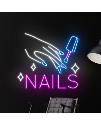 Nails Logo Led Neon Sign Welcome Decor Led Neon Sign Bar Club Led Light