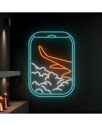 Plane Window View Cloud Led Neon Sign Custom View Cloud Led Sign