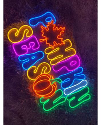 Pumpkin Season Led Neon Sign Hello Fall Neon Led Sign Light Pumpkin Wall Sign