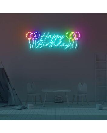 Happy happy Birthday LED Neon Sign