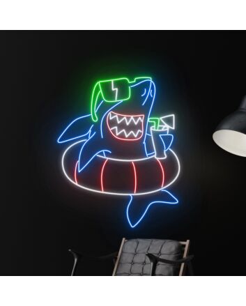 Shark Swimming Led Neon Sign Funny Shark Led Sign Cool Shark Neon Light