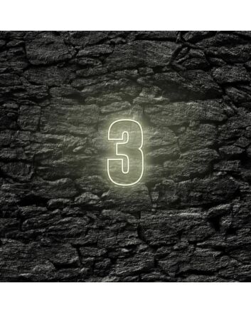 Number Three LED Neon Sign