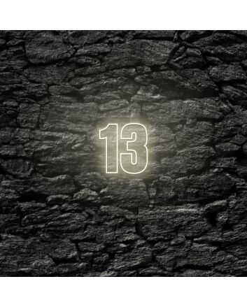 Number Thirteen LED Neon Sign