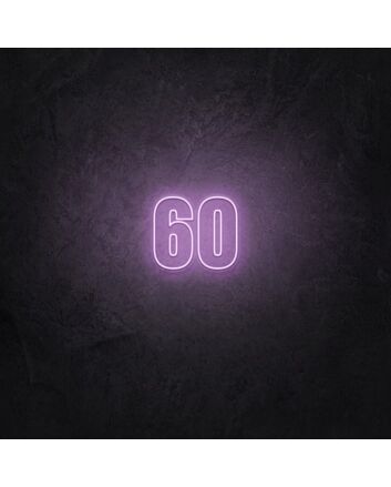 Number Sixty LED Neon Sign