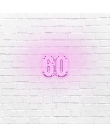 Number Sixty LED Neon Sign