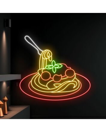 Spaghetti Pasta Led Neon Sign Spaghetti Logo Decor