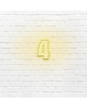 Number Four LED Neon Sign