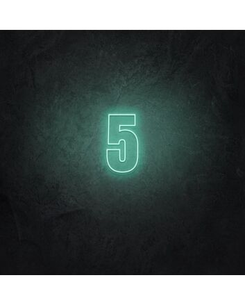 Number Five LED Illuminated Sign