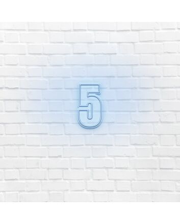 Number Five LED Illuminated Sign