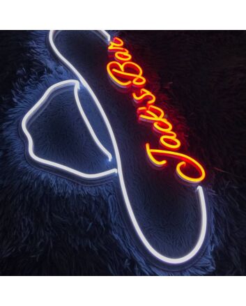 Texas Cowgirl Neon Led Sign Cowgirl Bar Cowboy Hanging Led Neon Sign