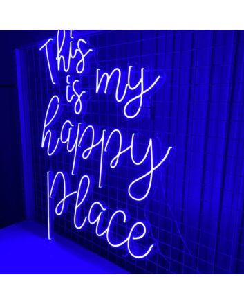 This Is My Happy Place Led Neon Sign Custom Text Quote Neon Led Sign