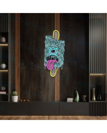 Acrylic Art Work Ice Cream Light Business Logo Artwork Uv Neon Bar Sign
