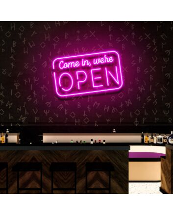 Come In We Re Open Led Neon Sign For Wall Sign Business Logo