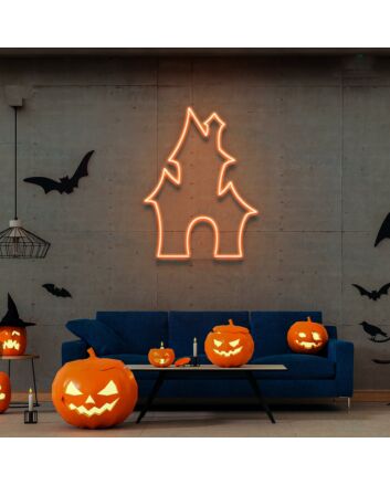 Ghost House Neon Sign Halloween Neon Sign Light Devil S House
