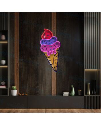 Ice Cream Led Uv Neon Sign Neonicecream Shop Decor