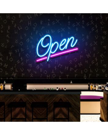 Neon Sign For Business Open Bar Led Lights