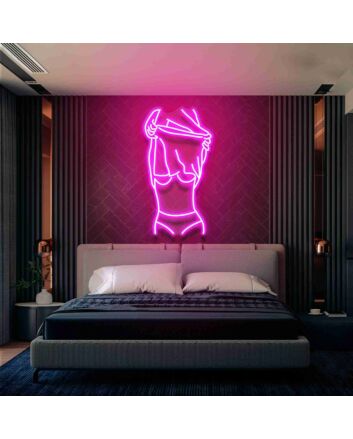 Sexy Body Led Neon Sign Above Bed