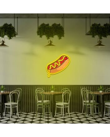 Hot Dog Uv Light Neon Artwork Illuminate Your Space