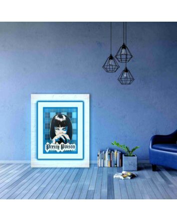 Pretty Poison Blue Lady Uv Light Neon Art Elegance