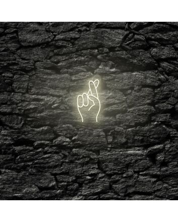 Fingers Crossed LED Sign