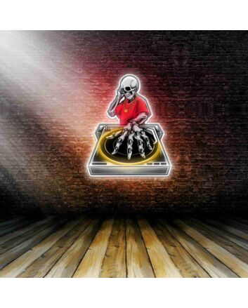 Skull Dj Uv Light Neon Art Illuminate Your Space