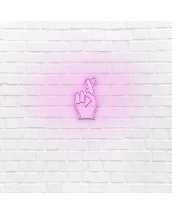 Fingers Crossed LED Sign